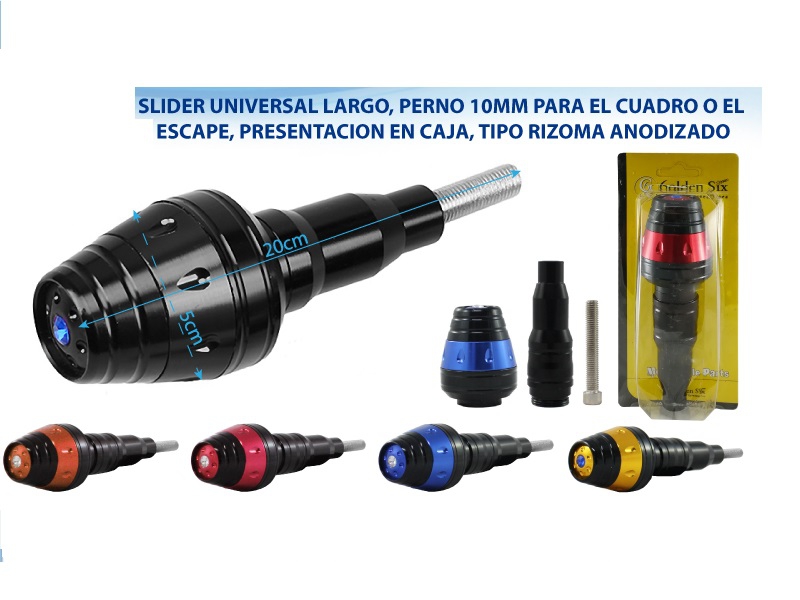 SLIDER LARGO PERNO 10MM RUEDA O CUADRO
