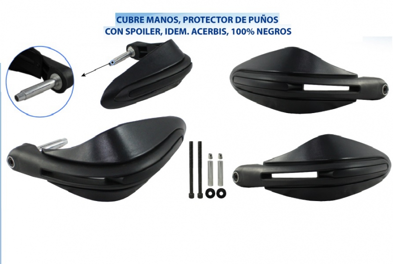 CUBRE MANOS TIPO ACERBIS NEGRO