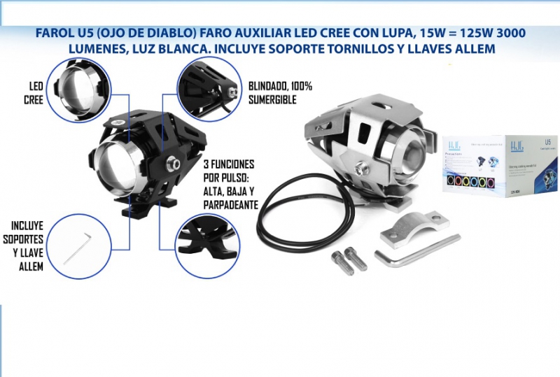 FARO AUXILIAR U5 OJO DE DIABLO