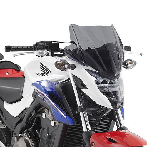 PARABRISA HUMO 28 X 36,5 CMS (HXA) HONDA CB500F (INCLUYE KIT ANCLAJE)