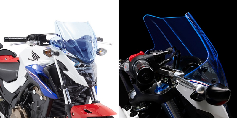 PARABRISA ICE 28 X 36.5 CMS (HXA) HONDA CB500F (INCLUYE KIT ANCLAJE)