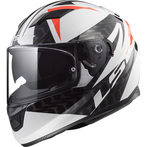 CASCO 320 EVO COMMANDER BLANCO NEGRO ROJO