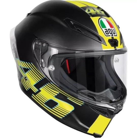 Casco Agv Corsa R V46 Matt Black Valentino #46 Moto Delta