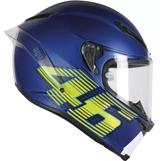 Casco Agv Corsa R V46 Matt Blue Valentino #46 Moto Delta