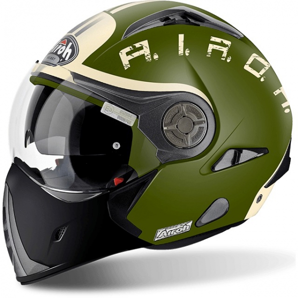 CASCO AIROH J 106 SMOKE VERDE MATT