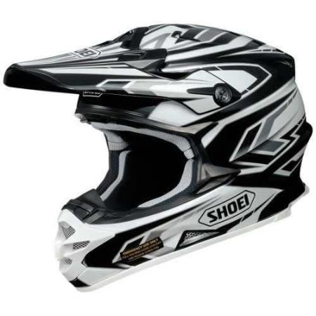 Casco Cross Shoei Vfx-w Block-pass Tc-5 Negro-blanco