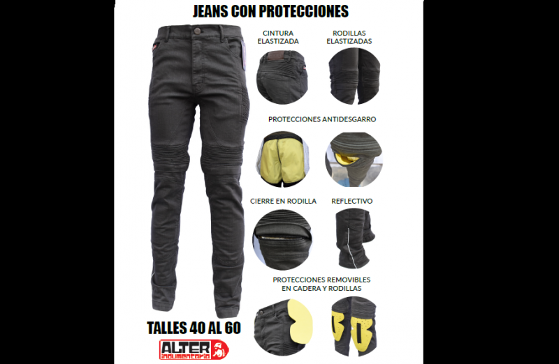 Jeans ALTER con protecciones