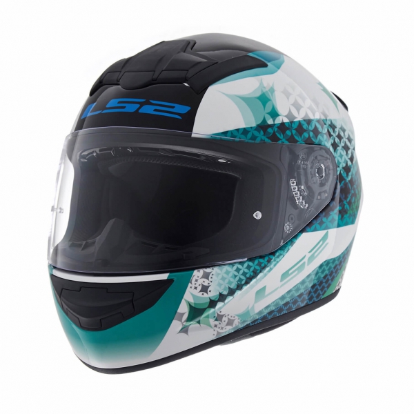 CASCO 352 ROOKIE LUX BLANCO NEGRO VERDE