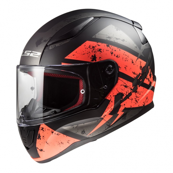 CASCO 353 RAPID DEADBOLT NEGRO MATE NARANJA