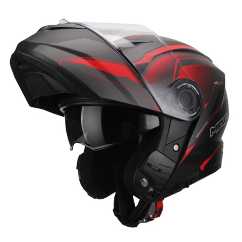 CASCO ROCK MAGMA NEGRO ROJO